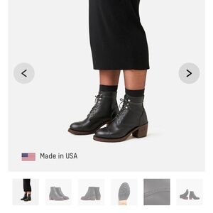 Women's Black Leather Ankle Boots